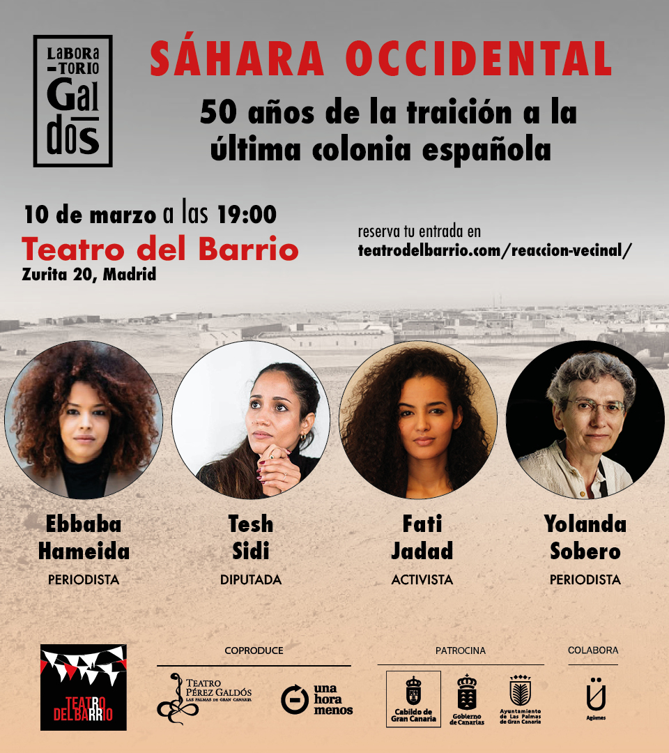 El Teatro Pérez Galdós y unahoramenos llevan al Teatro del Barrio de Madrid el debate sobre el Sáhara Occidental como antesala de su próxima producción escénica
